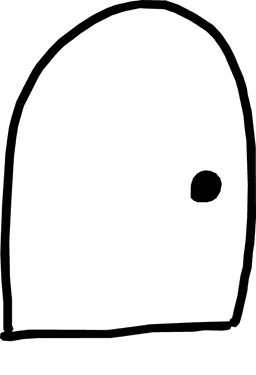 a hand-drawn door