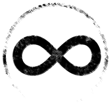 A stamp of an infinity sign